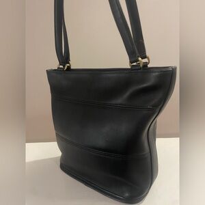 Vintage Coach Tribeca Shopper 9098 Black Glove Tanned Leather Shoulder Tote NYC